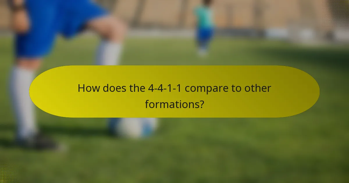 How does the 4-4-1-1 compare to other formations?