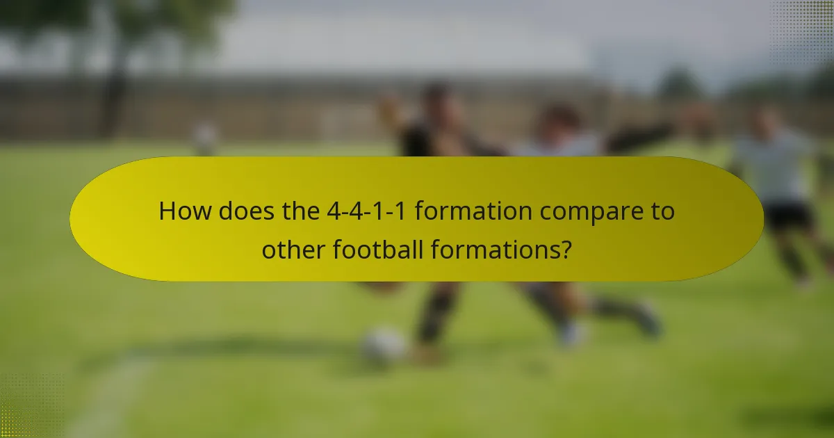 How does the 4-4-1-1 formation compare to other football formations?