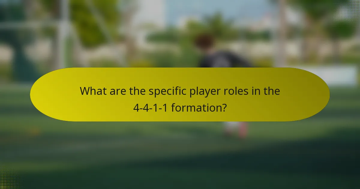 What are the specific player roles in the 4-4-1-1 formation?